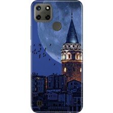 Nurdic Realme C21Y C25Y Uyumlu Kılıf Resimli Desenli Silikon Galata Moon