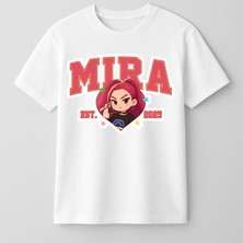 Mixxi Fashion Kpop Demon Hunters Huntrix Mira Kısa Kollu Baskılı Kız Çocuk Tişört (4-13 Yaş)
