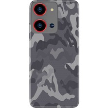 Nurdic Reeder S19 Max Pro S Zoom Kılıf Resimli Desenli Silikon Gri Kamuflaj