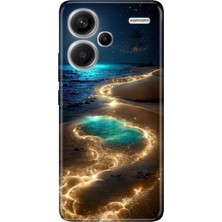 Nurdic Xiaomi Redmi Note 13 Pro Plus 5g Kılıf Baskılı Silikon Golden Beach