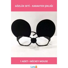 Letsii Mickey Mouse Temalı Eğlenceli Gözlük Seti