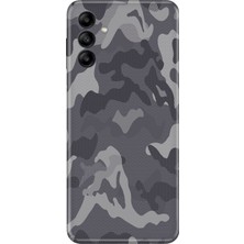 Nurdic Samsung Galaxy S24 Fe Kılıf Baskılı S24 Fe Silikon Gri Kamuflaj