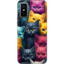 Nurdic Infinix Gt 30 Pro Kılıf Retro Art Desenli Esnek Silikon Kedicikler