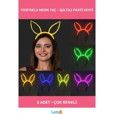 Letsii Karanlıkta Parlayan Neon Fosforlu Taç 6 Renkli