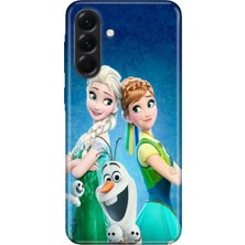 Nurdic Samsung Galaxy A56 (SM-A566B) Kılıf Desenli Kapak Elsa Anna Olaf