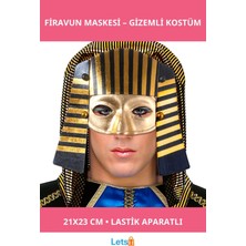 Letsii Lastik Aparatlı Mısırlı Firavun Maskesi 21X23 cm