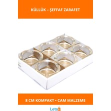 Letsii Şeffaf Dayanıklı Cam Küllük 8 cm Yuvarlak Ergonomik Tasarım