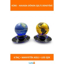 Letsii Manyetik Dünya Küre Işıklı Modern Dekoratif 6 Inç