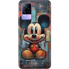 Nurdic Vivo V21 Uyumlu Kılıf Resimli Desenli Silikon Mickey Smile