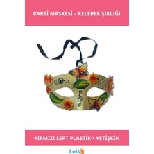 Letsii Kırmızı Kelebek Temalı Venedik Parti Maskesi Yetişkinler Için