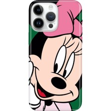 Nurdic iPhone 16 Pro Max Uyumlu Kılıf Uv-Lazer Resimli Silikon Minnie Smile