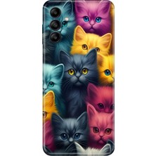 Nurdic Samsung Galaxy A05S Uyumlu Kılıf Resimli Desenli Silikon Kedicikler