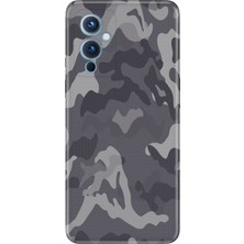 Nurdic Oneplus9 Uyumlu Kılıf Resimli Desenli Silikon Gri Kamuflaj
