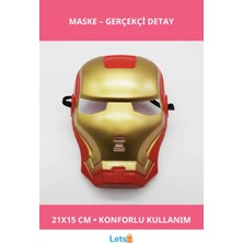 Letsii Detaylı Tasarımlı Iron Man Maskesi Demir Adam Maskesi