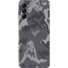 Nurdic Samsung Galaxy A05S Uyumlu Kılıf Resimli Desenli Silikon Gri Kamuflaj