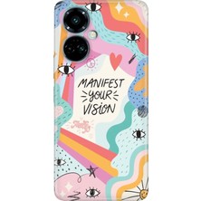 Nurdic Tecno Camon 19 Pro Kılıf Modern Tasarım Silikon Desenli Manifest Your Vision
