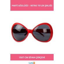 Letsii 70'ler Yeşilçam Retro Parti Gözlüğü 15X7 cm