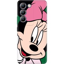 Nurdic Vivo V30 Lite Uyumlu Kılıf Resimli Desenli Silikon Minnie Smile