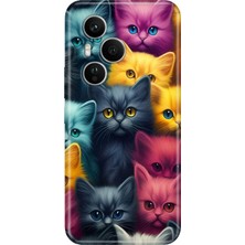 Nurdic Honor 400 Pro Huawei Kılıf Retro Art Desenli Esnek Silikon Kedicikler