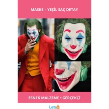 Letsii Joaquin Phoenix Joker Maskesi Yeşil Saçlı Kostüm