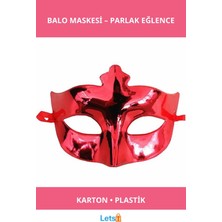 Letsii Parlak Kırmızı Renk Balo Maskesi
