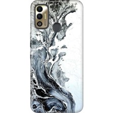 Nurdic Tecno Spark 7t Uyumlu Kılıf Tioserisi Resimli Silikon Granit Mermer