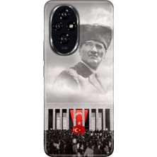 Nurdic Huawei Honor 200-PRO Kılıf Renkli Silikon Baskılı Kapak Gazi Mustafa