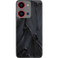 Nurdic Reeder S19 Max Pro S Zoom Kılıf Resimli Baskılı Nano Silikon Siyah Beton