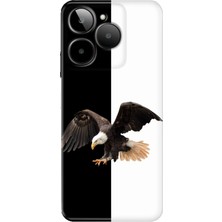 Nurdic General Mobile Era 30 Kılıf Telefon Kılıfı ERA30 Baskılı Siyah Beyaz Parçalı