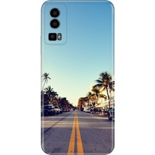 Nurdic General Mobile Gm 23 Kılıf Silikon Desenli Resimli Miami Sunset