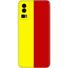 Nurdic General Mobile Gm 23 Kılıf Silikon Desenli Resimli Sarı Kırmızı Parçalı