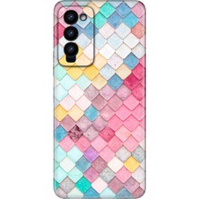 Nurdic Tecno Camon 18 Uyumlu Kılıf Colored Resimli Silikon Renkli Çatı