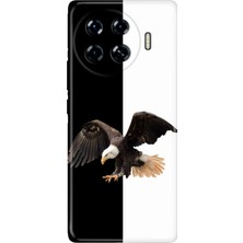 Nurdic Tecno Spark 20 Pro Plus 6.78INC Kılıf Art Silikon Baskılı Tpu Siyah Beyaz Parçalı