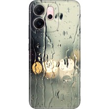 Nurdic Oppo Reno 14F Kılıf Dekoratif Silikon Baskılı Kapak Yağmurlu Bir Akşam