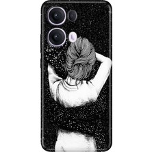 Nurdic Oppo Reno 13 Pro Kılıf Oppo Renkli Silikon Baskılı Tpu Siyah Aşk