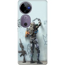 Nurdic Vivo V40 5g Kılıf Vivo V40 Desenli Silikon Baskılı Chappie