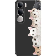 Nurdic Vivo V40 Lite Kılıf V40 Lite Desenli Tpu Silikon Baskılı Pisi Pisi Kedi