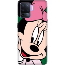Nurdic Oppo Reno 5 Lite Uyumlu Kılıf Resimli Desenli Silikon Minnie Smile
