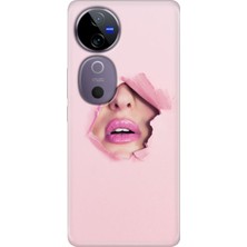 Nurdic Vivo V40 5g Kılıf Vivo V40 Desenli Silikon Saklı Aşk