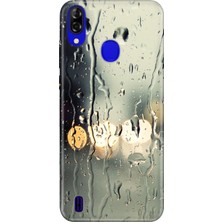 Nurdic Reeder P13 Blue 6.09" Uyumlu Kılıf Desenli Baskılı Silikon Yağmurlu Bir Akşam