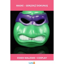 Letsii Gerçekçi Ninja Kaplumbağalar Donatello Maskesi Cosplay Kostümü