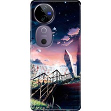 Nurdic Vivo V40 5g Kılıf Vivo V40 Desenli Silikon Empire State