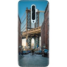 Nurdic Oppo Reno 2z Uyumlu Kılıf Silikon Desenli Resimli Kapak Brooklyn Köprüsü