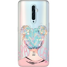 Nurdic Oppo Reno 2z Uyumlu Kılıf Silikon Desenli Resimli Kapak Uzaydan Gelen Kız