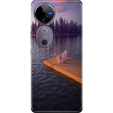 Nurdic Vivo V40 Uyumlu Kılıf V40 5g Desenli Tasarım Silikon Romantik Rıhtım