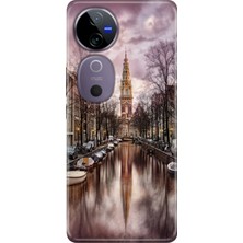 Nurdic Vivo V40 5g Kılıf Vivo V40 Desenli Silikon Amsterdam