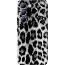 Nurdic Vivo V30 Lite Uyumlu Kılıf Resimli Desenli Silikon Siyah Kürk