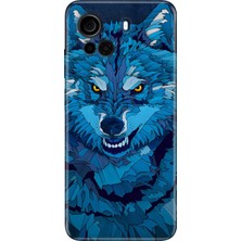 Nurdic Casper Via F30 Kılıf Kamera Korumalı Silikon Desenli Resimli Uv Kapak Mavi Çizim Kurt