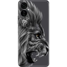 Nurdic Tecno Camon 19 Neo Kılıf 0.4mm Silikon Desenli Kara Aslan