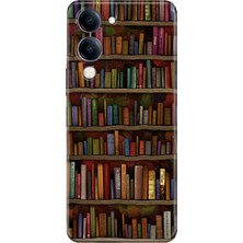 Nurdic Vivo Y04 Kılıf Art Silikon Baskılı Tpu Kütüphane